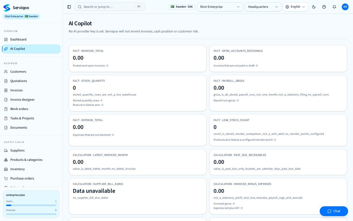 Serviqoo AI copilot screen